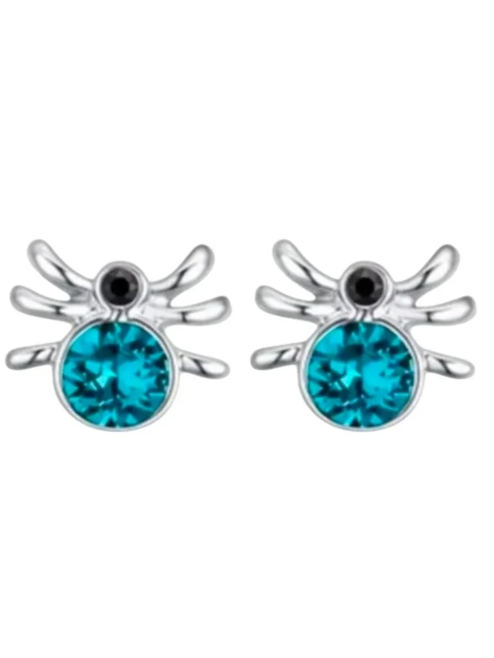 Austrian Crystal Spider Stud Earrings
